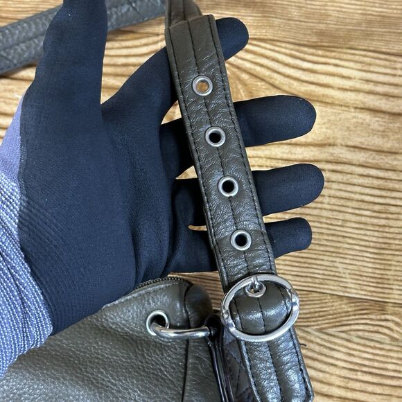 Stone Mountain Hobo Shoulder Bag Green Multiple Compartments Detachable Keychain - Picture 13 of 16